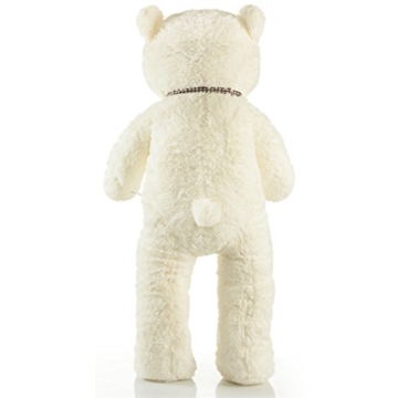 Riesen Teddybär XXL Kuschelbär 120 cm groß Plüschbär Original Feluna Weiß