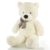 Riesen Teddybär XXL Kuschelbär 120 cm groß Plüschbär Original Feluna Weiß