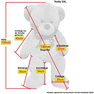 XXL Riesen-Kuschel-Teddybär groß in Weiß