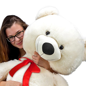 XXL Riesen-Kuschel-Teddybär groß in Weiß